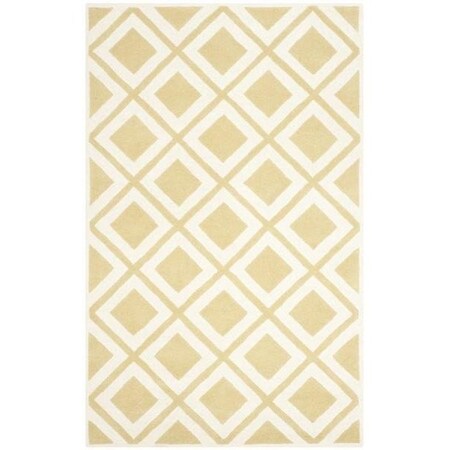 Safavieh Chatham Hand Tufted Square Rug- Gold - Ivory- 5 x 5 ft. CHT759L-5SQ